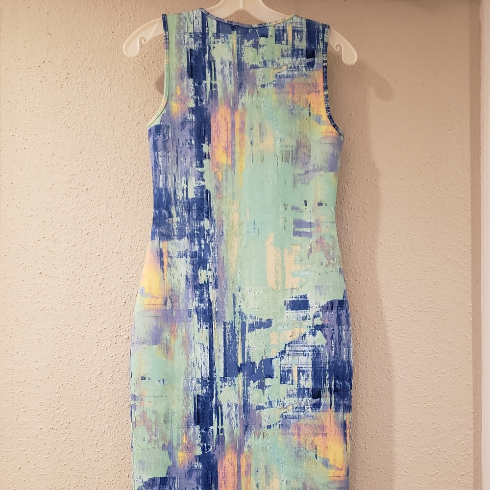 Abstract print bodycon dress - Picture 2 of 8